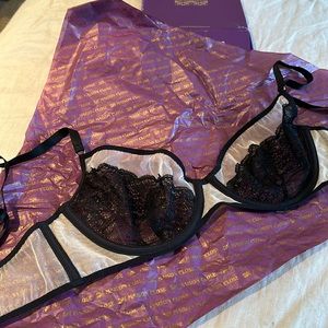 Maison Close L’antichambre wire bra Nude/black 36B